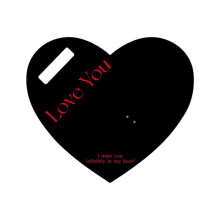 Heart-Shaped Portable Greeting Card Floral Design 1 Pack