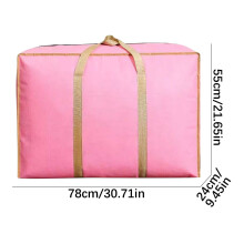Moving Bags with Backpack Straps and Zippers Pink