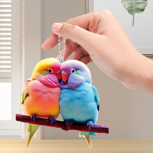 Colorful Bird Acrylic Ornament 2.9 inch 1 piece