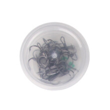 BE-TOOL Metal Treble Fishing Hooks Set 20PCS Black 4#