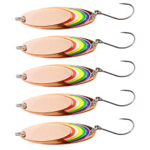 BE-TOOL Metal Spoon Fishing Lures 5PCS Rose Gold