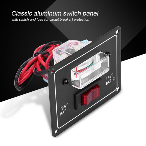 12V Voltmeter Battery Test Switch Dual Gauge