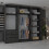 MN Furniture (Wenge,  250cm ) Modern Triple Mirrored Sliding Wardrobes 2