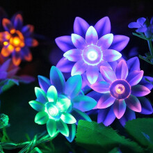 Morttic Lotus Solar String Lights 23FT 50LED Multicolor