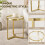Round Side Table with Tempered Glass Top 4