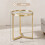 Round Side Table with Tempered Glass Top 2