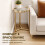 Round Side Table with Tempered Glass Top 8
