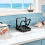 Kitchen Pot Cover Storage Rack with Water Tray and Cutting 7