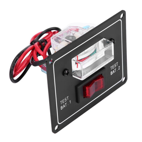 12V Voltmeter Battery Test Switch Dual Gauge 1