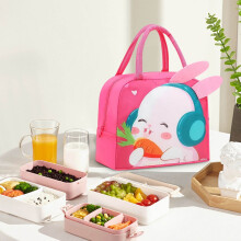 Insulated Lunch Bag with Animal Print Portable Aluminum