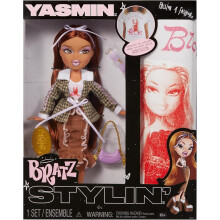 Bratz Stylin' Yasmin Fashion Doll with Customizable T-Shirt for You and Accessories