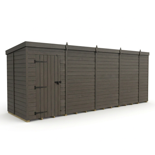 18x5 Pent Composite Shed Tanalised (Single Door, No Windows) 1