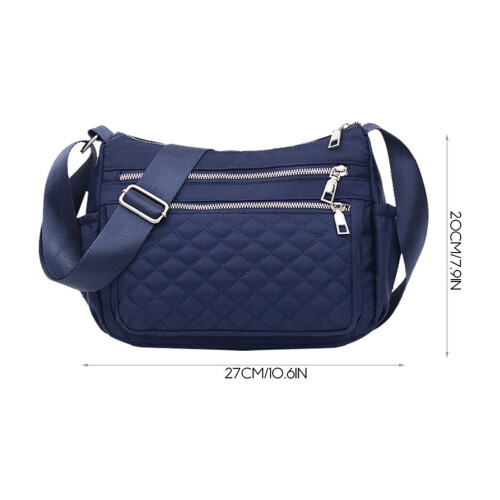 Women's Dark Blue Shoulder Bag 1 Pack Machine Washable 2