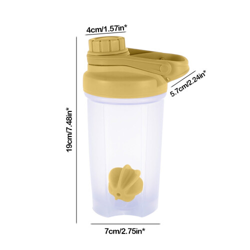 Protein Shaker Bottle Plastic 500 ml with Scale 2