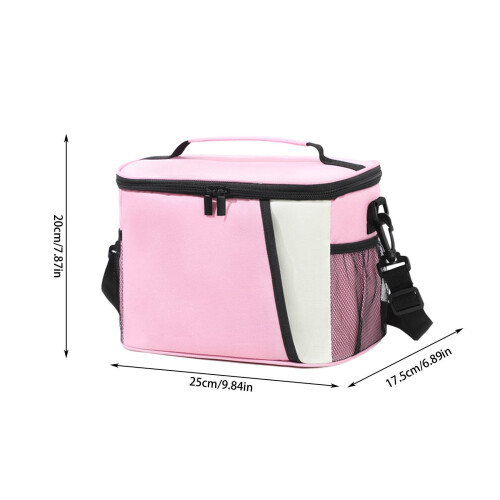 Insulated Reusable Lunch Box Bag Rectangular Front-Opening 1