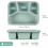 Bento Box Stackable 4-Compartment Lunch Container 4 Pack 3
