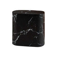 Heavy Duty Press Lid Garbage Can Waste Bin With-black marble