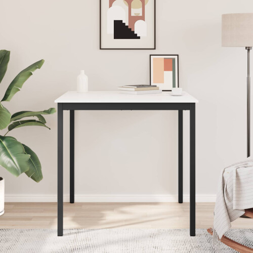 VidaXL vidaXL Bar Table White 110 x 110 x 105 cm Solid Pine Wood 2
