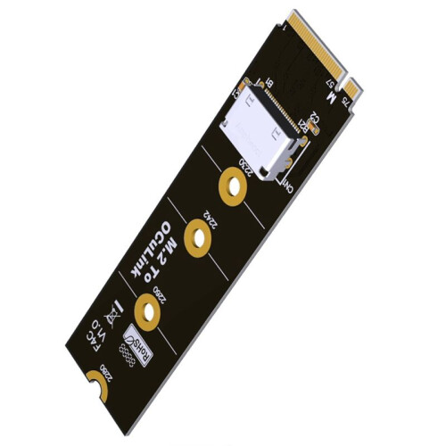 Adaptador F4C M.2 NVMe PCIe 4.0 para Oculink SFF-8612 para Placa Adaptadora SSD PCI-e NGFF NVME U.2 de 2,5 Polegadas (SFF 8639) 2