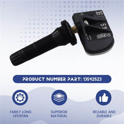 4st Bil TPMS-Sensor 13542523 för  Escalade för  Tahoe för  Yukon Övervakningssystem för Däcktryckssensor 1