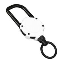 Moschettone Magnetico Portachiavi per Campeggio All'Aperto Arrampicata Clip A Scatto Fibbia di Blocco Gancio di Ritenzione Corda Bianco
