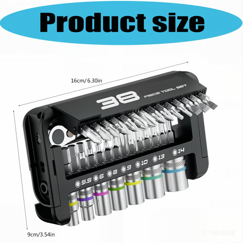 Comprehensive 38 In 1 Ratchets Wrench Kit Ergonomic Handle Tool 2