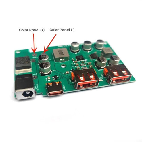 Solar Controller Regulator Spänningsstabilisator Inverter QC 2.0 3.0 Quick Charge Type-C PD  Output DIY Solar Charger 2