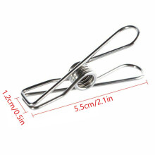 (1pcs)20x Stainless Steel Clothes Pegs Hanging Clip Pins Laundry Windproof Tool Clamp
