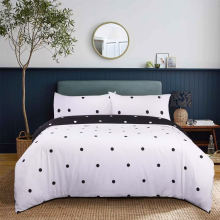 (Dotted, Double) Luxury Duvet Cover Set Reversible Duvet Quilt Cover Bedding Set Single Double King Size