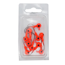 Nonlead Fishing Lure Hooks Fish Head Shape 10PCS Red 3.5G