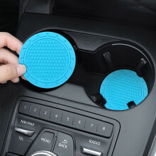Car Cup Holder Set Rubber Honeycomb Design 2-Pack
