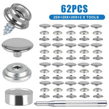 BASSTOP stainless steel snap press stud cap button set 62