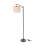 Oypla Oypla Black Floor Standing Lamp Reading Light with Linen Fabric Lampshade 1