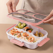 Microwave Lunch Box with Dividers BPA Free 1 Piece
