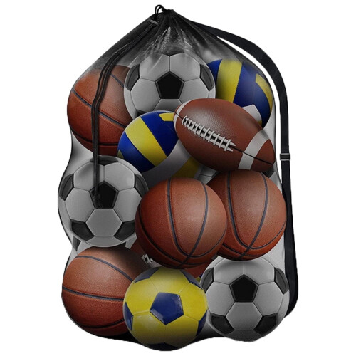 Extra Large Heavy Duty Mesh Drawstring Bag with Shoulder
