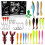 Bionic Fishing Lure Set Soft Hard Bait Jig Hooks Black 1
