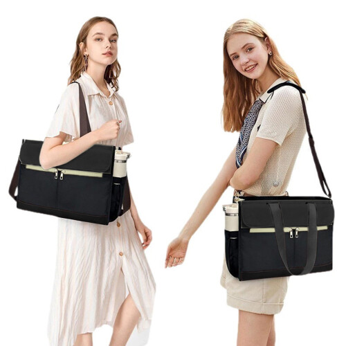 Insulated Lunch Tote with Laptop Compartment and Cup Holders