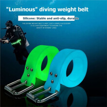 Peso Luminoso In Silicone da 1,3 M per Immersioni, A Sgancio Rapido, Regolabile, Accessorio per Cintura da Immersione Libera, Blu