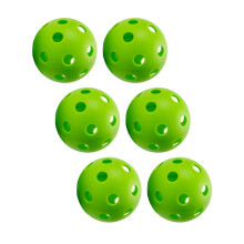 Indoor Pickleball Balls Green Hollow 26-Hole 6pcs
