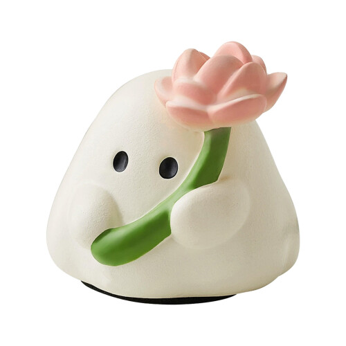 Ghost Phone Stand with Flower Design and Non-Slip Base 2