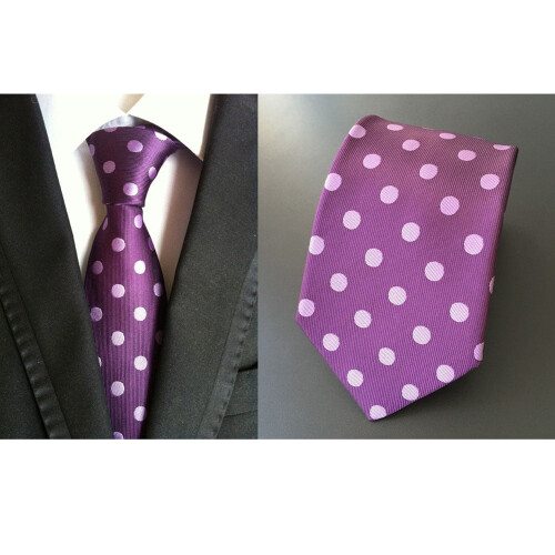 Men's Polka Dot Jacquard Necktie 8 cm Wide