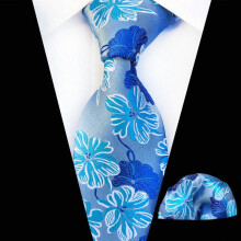 Men's Floral Paisley Tie and Pocket Square Set