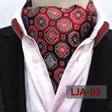 Men's Paisley Polka Dot Cravat Scarf Ascot Neck Tie