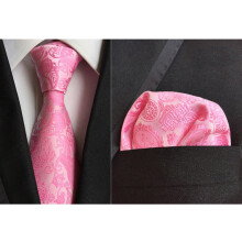 Men's Floral Paisley Tuxedo Tie and Pocket Square Set