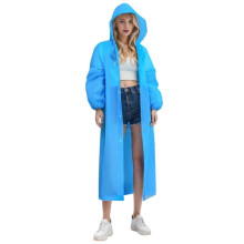 Adult Rain Poncho Durable EVA Hooded Portable Solid Color