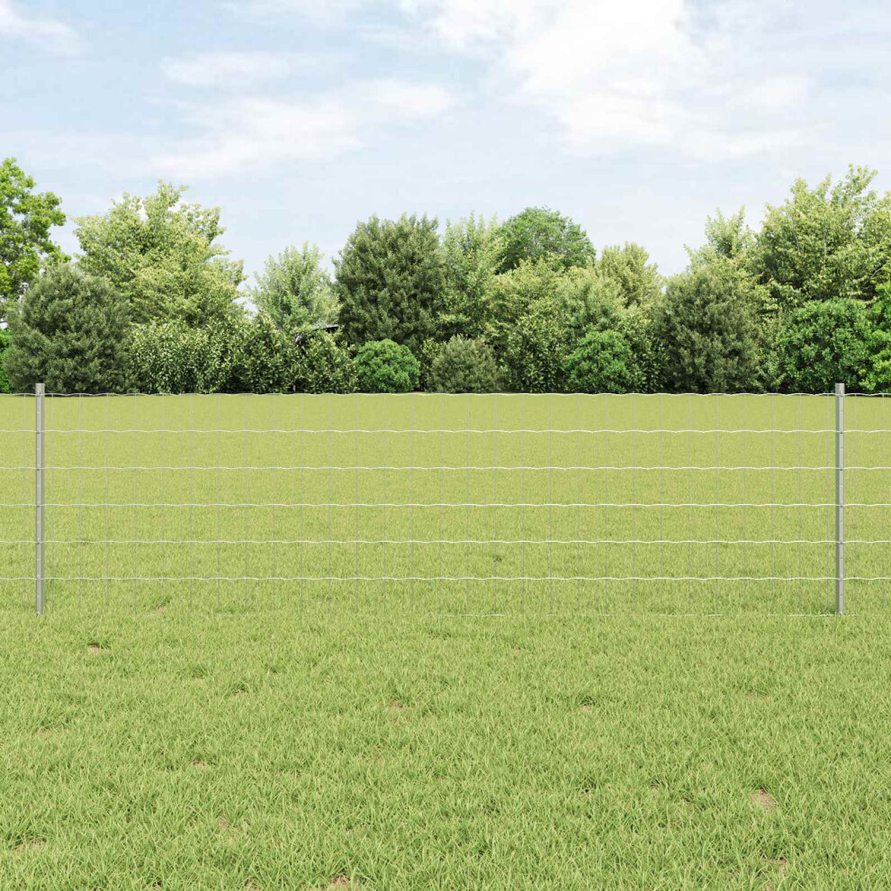 Vidaxl Welded Wire Fence 25 X 0.6 M (W X H) Hot-Dip Galvanised Steel 8721158924445