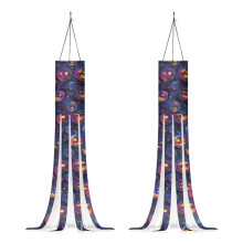 Halloween Pumpkin Windsock Outdoor 2-Piece Quick-Drying