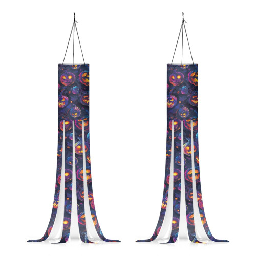Halloween Pumpkin Windsock Outdoor 2-Piece Quick-Drying