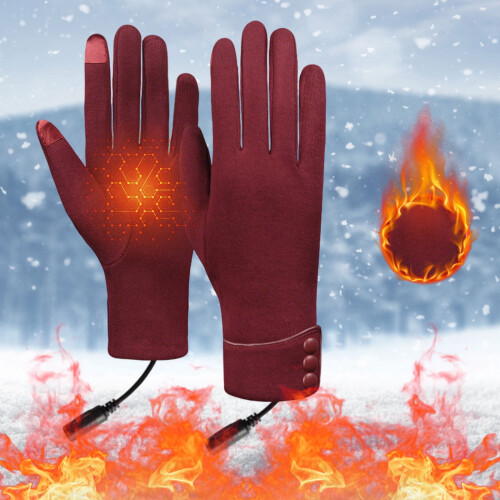 USB Heated Gloves Rechargeable Windproof Water-Resistant 1