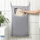 Laundry Basket Gray Hanging Dirty Clothes Storage Bag 2
